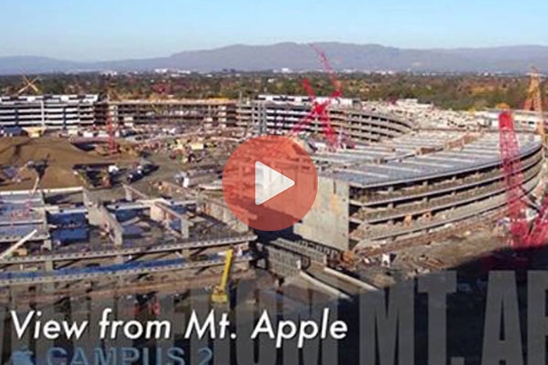 Drone καταγράφει την πορεία της κατασκευής των νέων κεντρικών γραφείων της Apple που θυμίζουν διαστημόπλοιο!