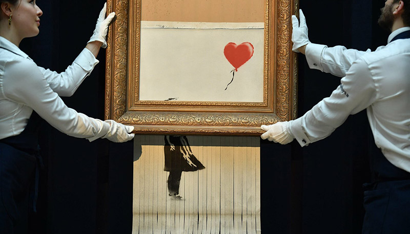 Ο σκισμένος πίνακας του Banksy επιστρέφει στο Sotheby’s με πολλαπλάσια αξία!